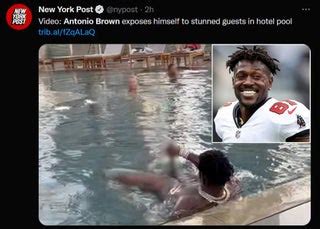 antonio brown flashing|Antonio Brown Flashing Guests At Hotel Pool